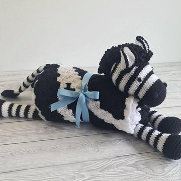 3in1 Safari Zebra Baby Blanket