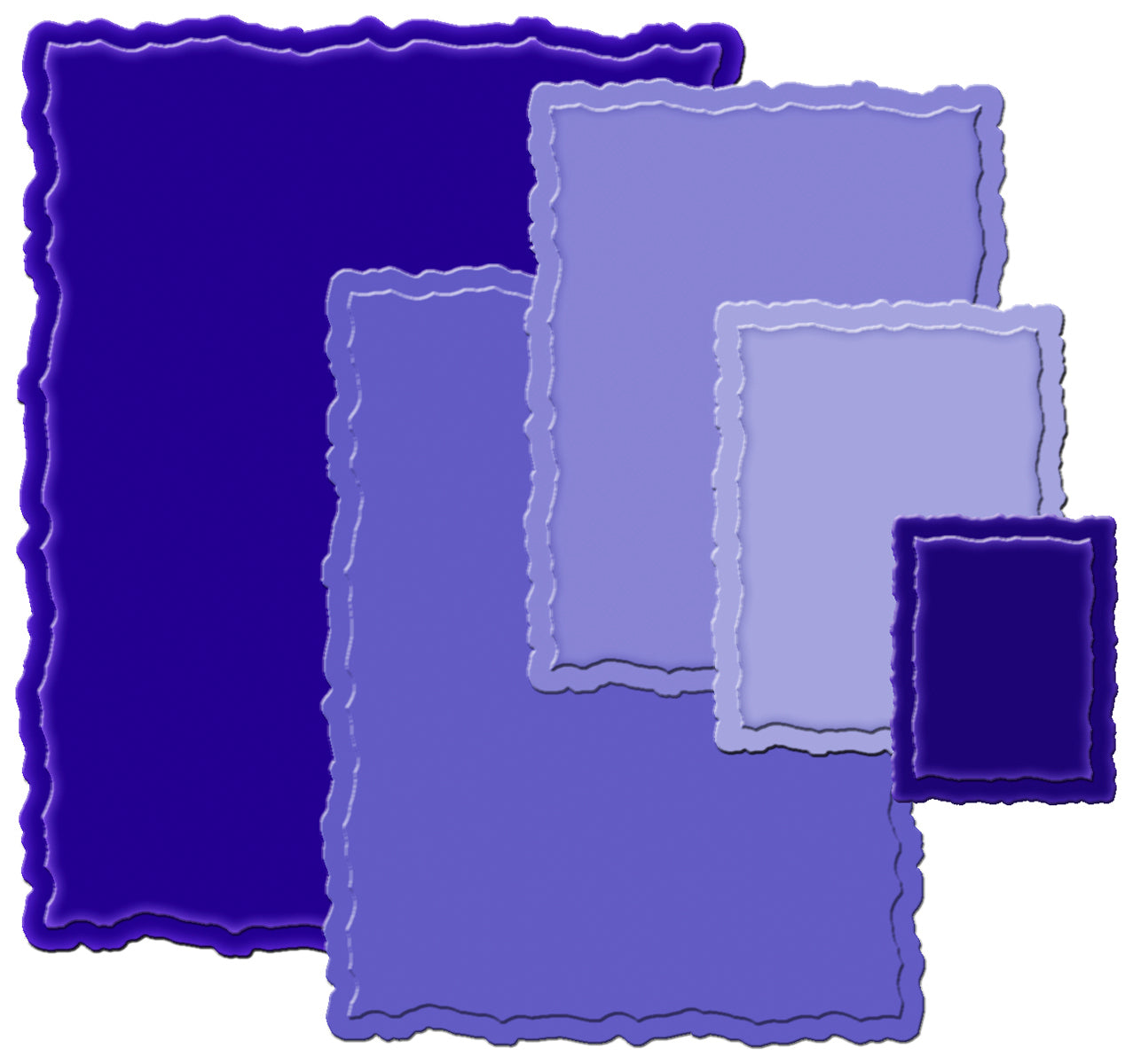 Spellbinders Nestabilities Dies - Deckled Rectangles Large