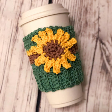 Sunflower Coffee Beanie Cozy