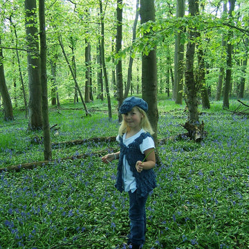 "Bluebell" Waistcoat,Cap, Posy Bag