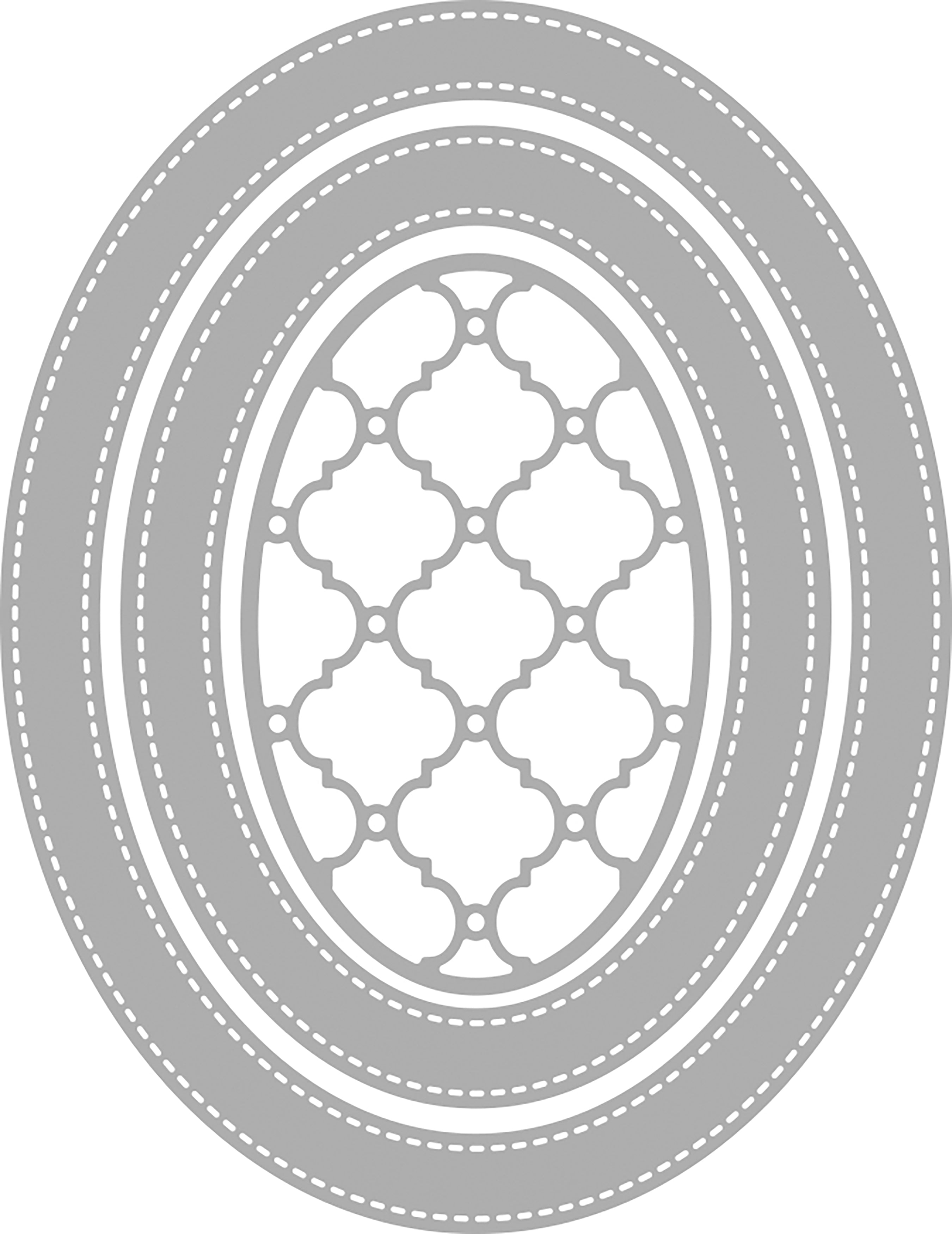 Paper Rose Dies - Stitched Oval Frames