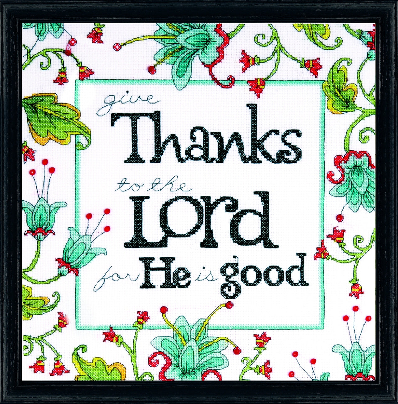 Design Works Give Thanks Cross Stitch Kit - 25cm x 25cm