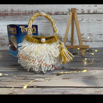 The Jacqueline Handbag Chocolate Orange Cover Knitting Pattern