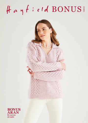 Sweater in Hayfield Bonus Aran - 10612 - Downloadable PDF