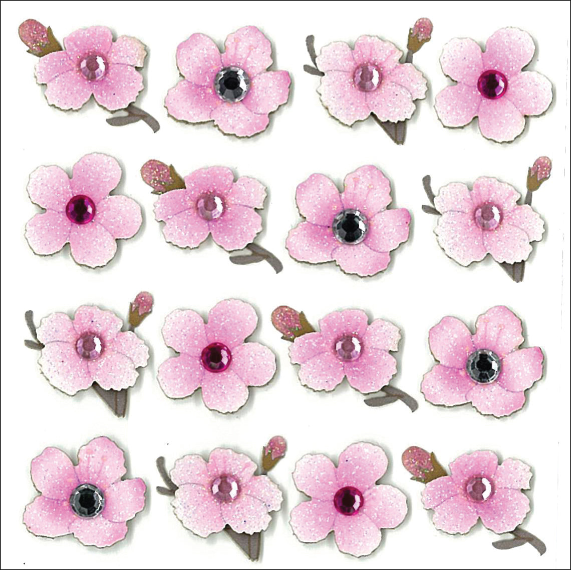 Jolee's Cabochon Dimensional Repeat Stickers - Cherry Blossoms