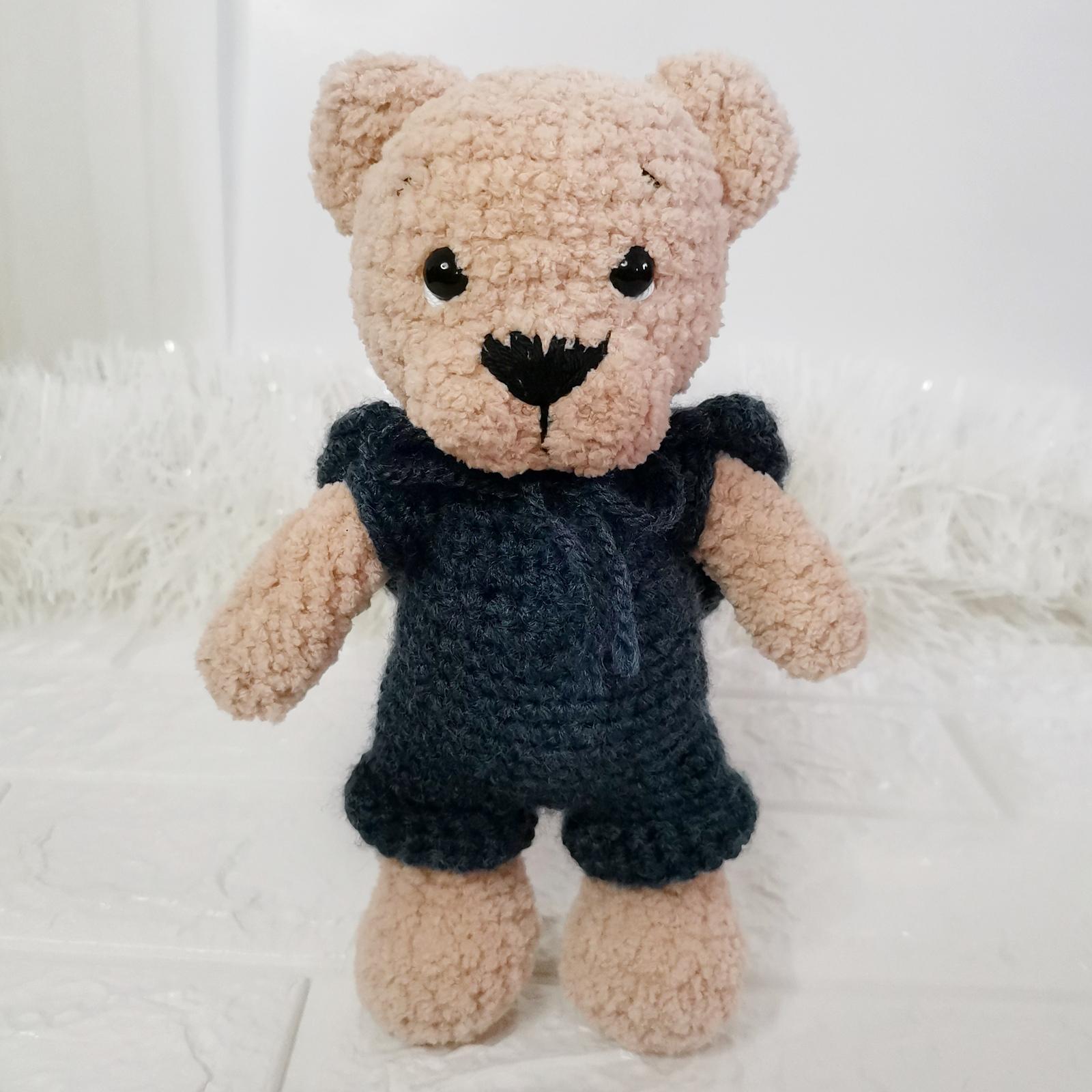Plush Teddy Bear in Overalls