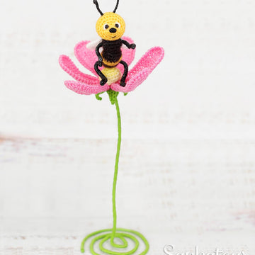 Micro Bee with flower