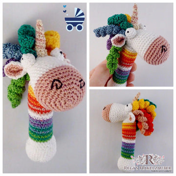 Babyrassel Einhorn Cindy Häkelanleitung