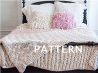 My First Cable Baby Blanket in Loopy Mango Big Cotton - Downloadable PDF