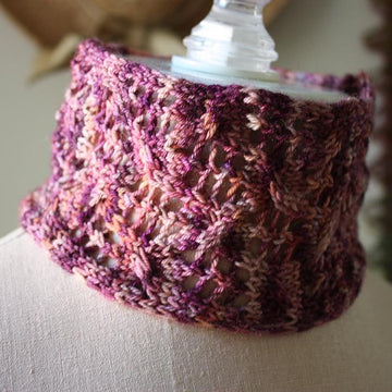 Arabesque Lace Neckwarmer / Neck Cuff Knitting Pattern