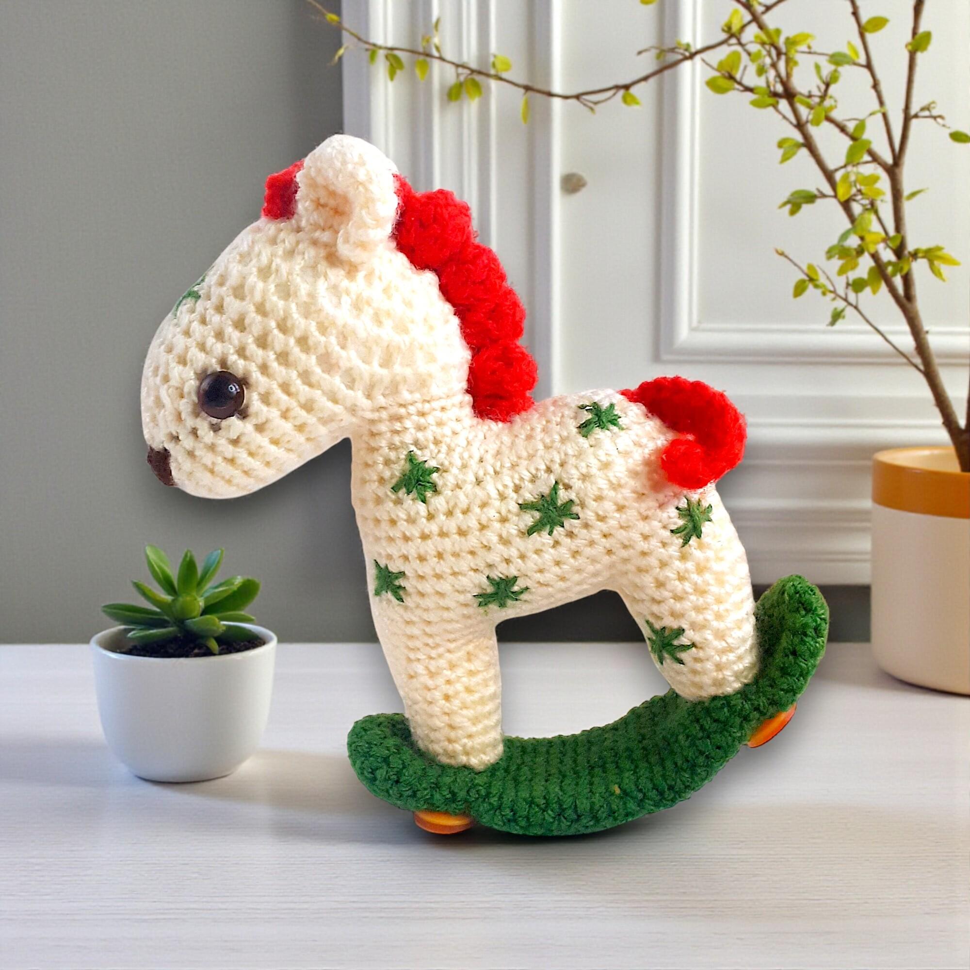 DIY Rocking Horse Amigurumi Pattern – Crochet Toy Pattern (PDF)