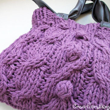 Cables and bobbles handbag