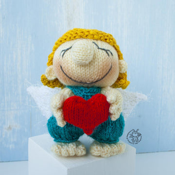 Small Cupid doll knitting flat