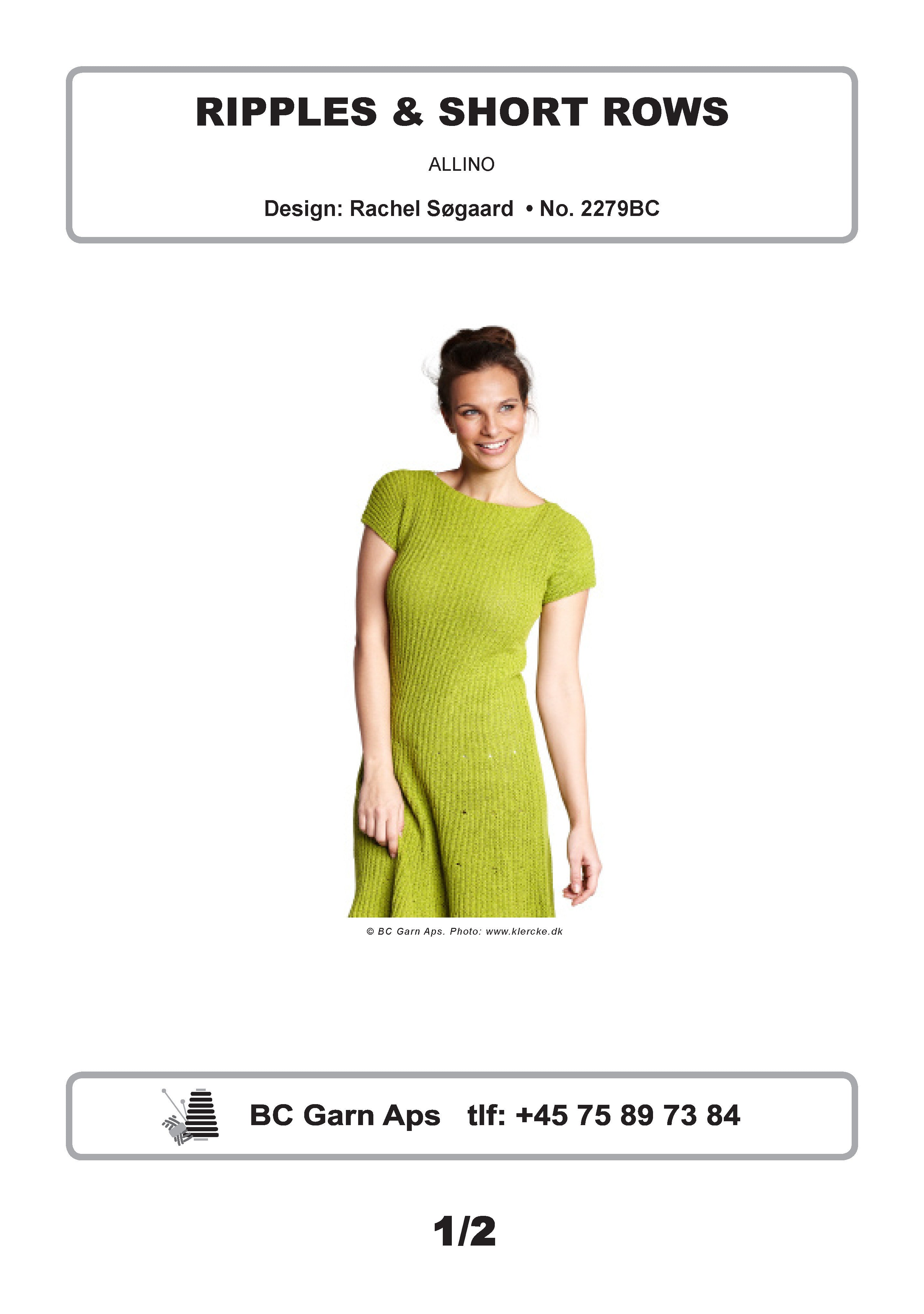 Ripples & Short Rows Dress in BC Garn Allino - 2279BC - Downloadable PDF