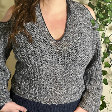 Häkelanleitung Cold-Shoulder-Sweater "Rebel Yell"