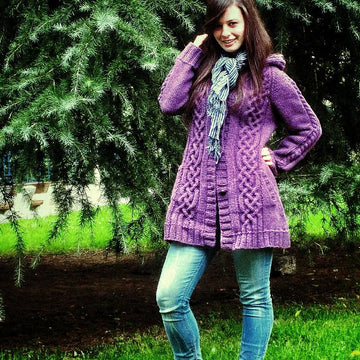 Colleen hooded cable coat
