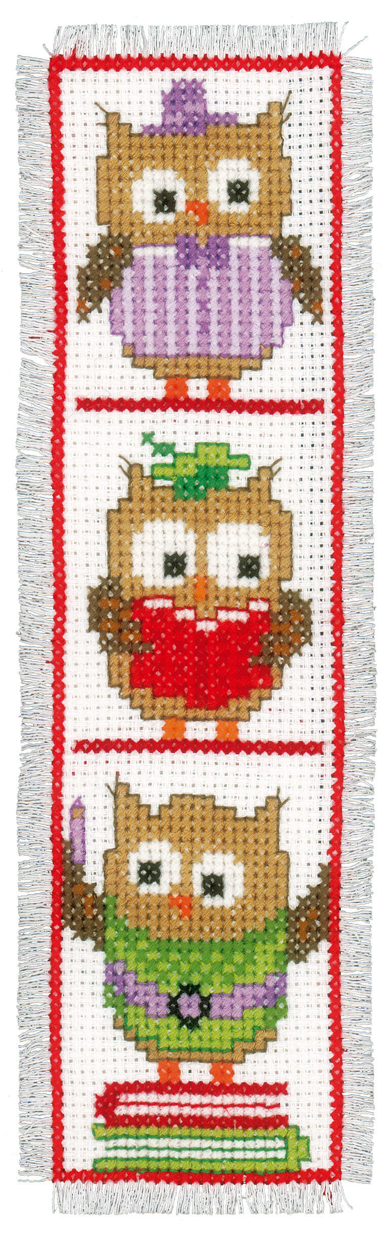 Vervaco Bookmark Kit Clever Owls Set Of 2 Cross Stitch Kit