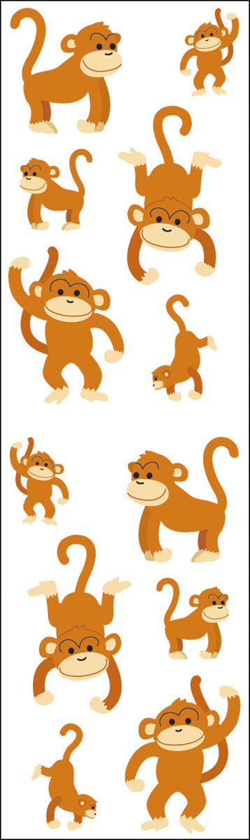 Mrs. Grossman's Stickers - Playful Monkeys