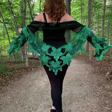 Maple Leaf Knitting Shawl
