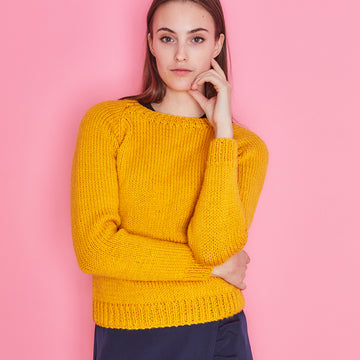 "Autumn Breeze Sweater" - Sweater Knitting Pattern in Paintbox Yarns Simply Chunky