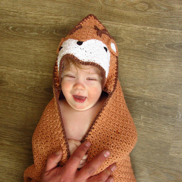 Deer Hooded Towel with Matching Washcloth