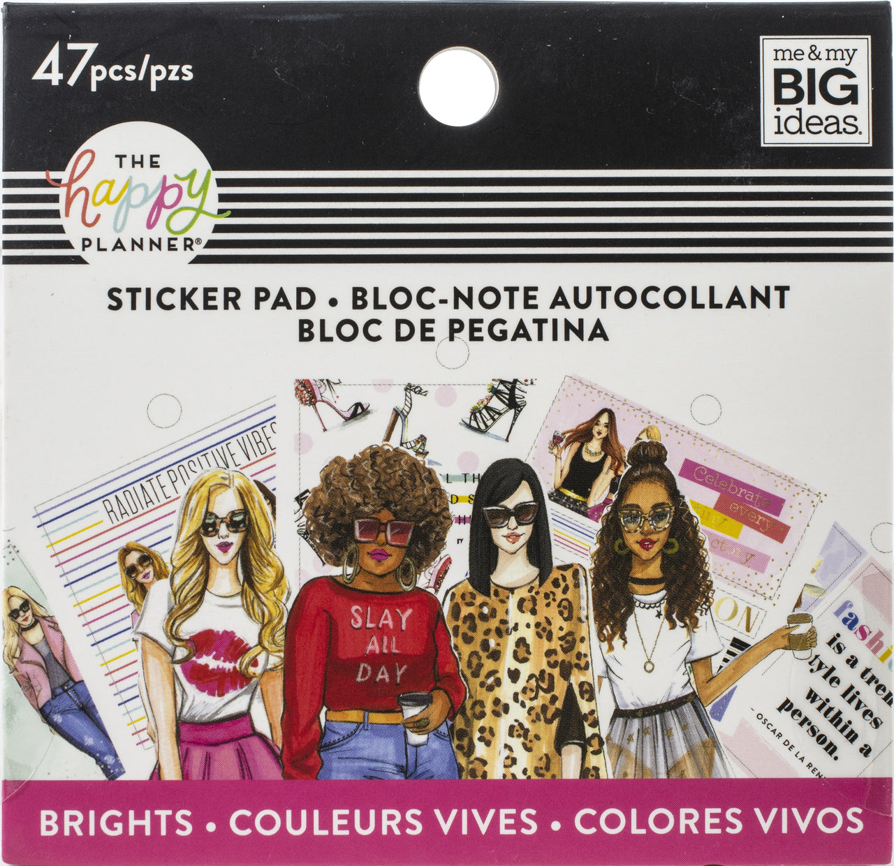 Happy Planner X Rongrong Tiny Sticker Pad 47/Pkg - Brights