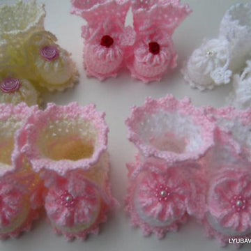 Baby Booties "New Baby Girl"