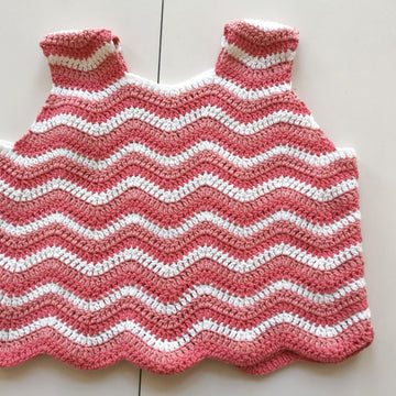 Ripple stitch top for girls