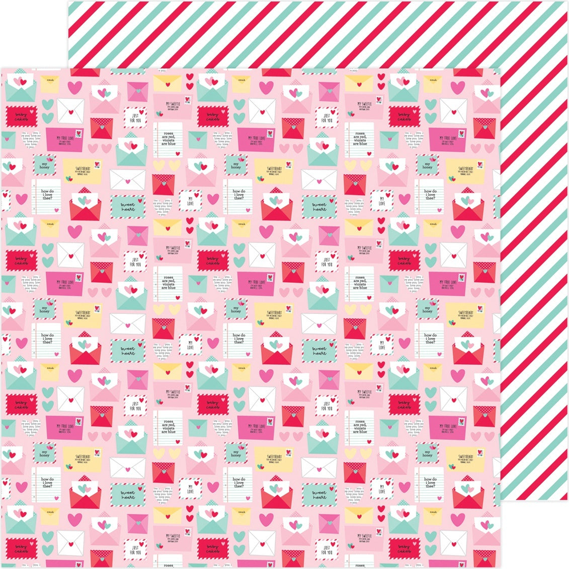 Doodlebug Love Notes Double-Sided Cardstock 12"X12" 25/Pkg - Special Delivery