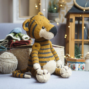 Knitting Pattern - Large Tiger toy