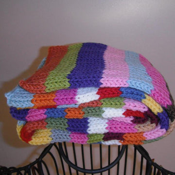 Striped stash busting scarf