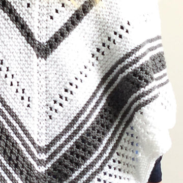 'White Wave' Scarf Shawl