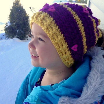 Floating Hearts Convertible Beanie