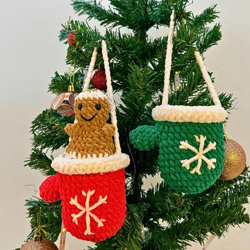 Gingerbread Crochet, Gingy Pop in a Mitten Toy