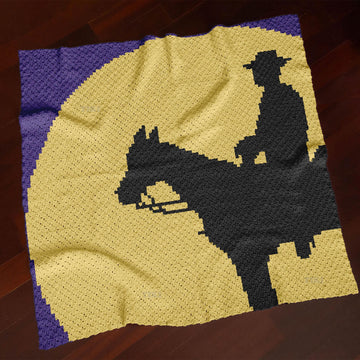 Moon Cowboy Blanket Corner-to-Corner CROCHET PATTERN