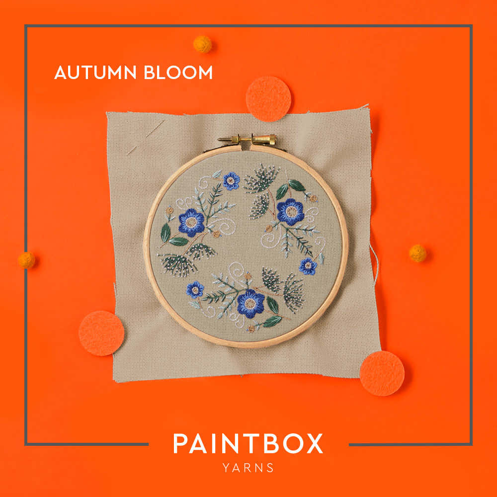 Paintbox Crafts Autumn Bloom Embroidery Kit