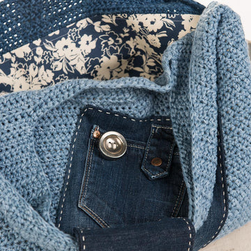 Denim shoulder bag