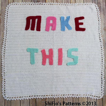 Alphabet Afghan Blanket Crochet Pattern #51