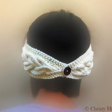 Milky White Cables Headband/Ear Warmer Knitting Pattern