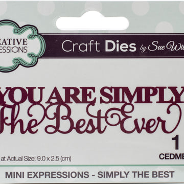 Creative Expressions Craft Dies By Sue Wilson - Mini Expressions- Simply The Best