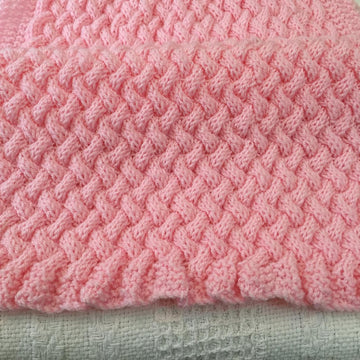 Wicker Basket-Weave Baby Blanket