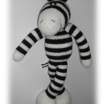 Zebra Knitting Pattern (an extremely soft, huggable and cute toy)