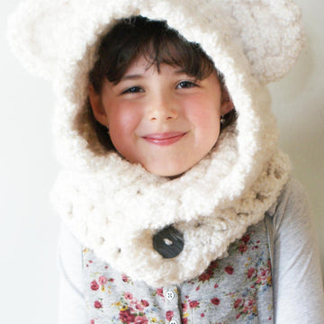 Chunky Crochet Polar Bear Hood