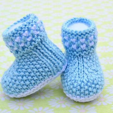 Boot Style Twinkle-Twinkle Baby Booties
