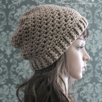 Textured Slouchy Hat Crochet Pattern 382