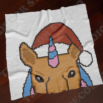 CROCHET PATTERN C2C Unicorn Baby Blanket