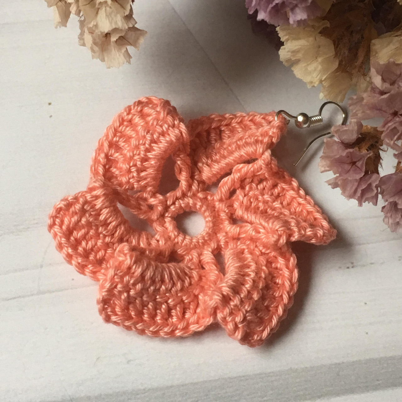 21. Spiral flower earrings