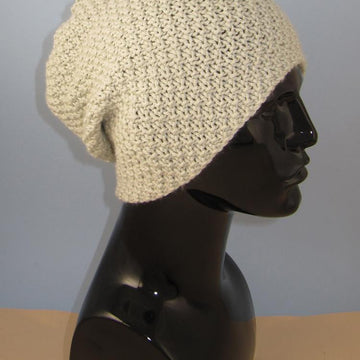 Chunky Unisex Double Moss Stitch Slouch Hat