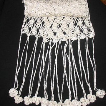 Stunning Silky White Lace Scarf