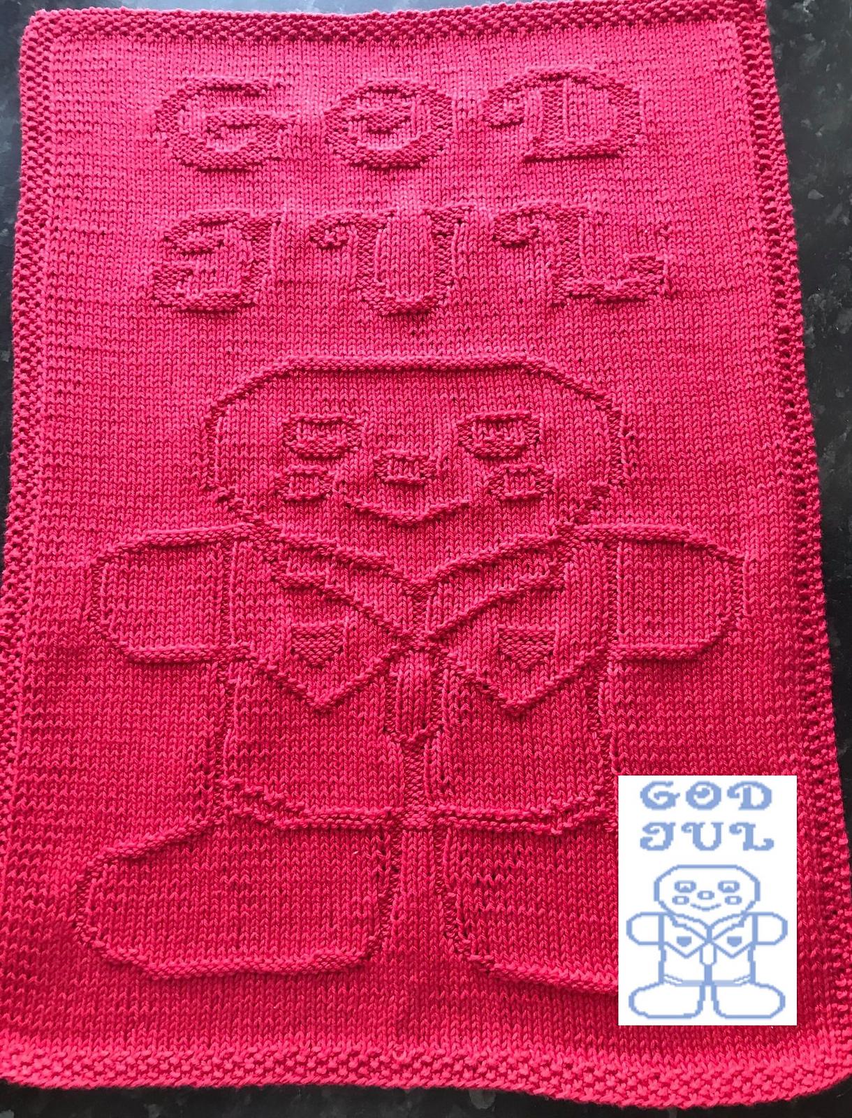 Nr. 376 19. Gingerbread man God Jul guest towel
